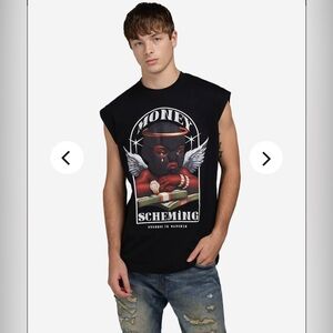 NWT Streetz is watching men’s Money Scheming Muscle Tank black and white size XL